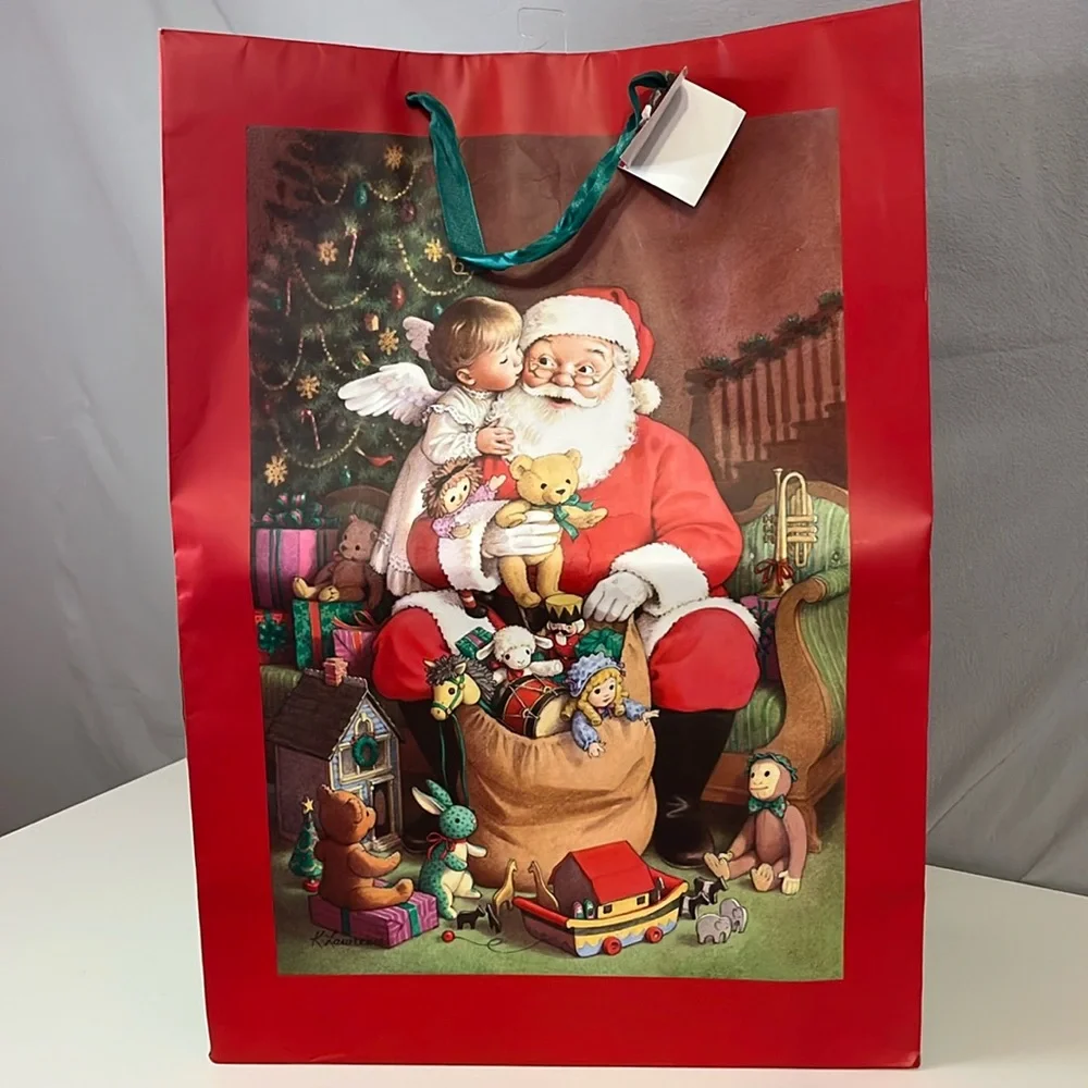 Collection of 9 Holiday Gift Bags (Cloth and Paper)